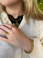 Bold Hjerte Ring (justerbar)