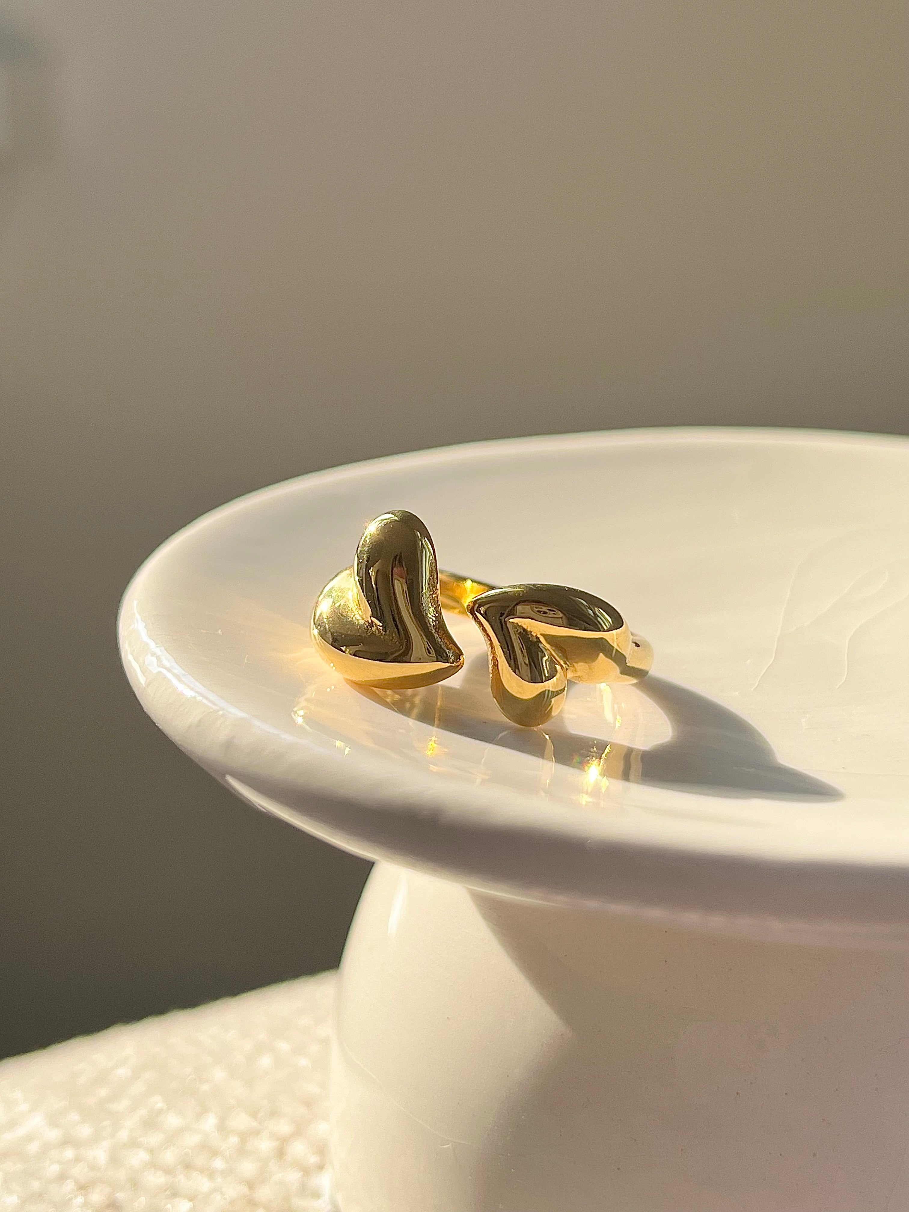 Bold Hjerte Ring (justerbar)