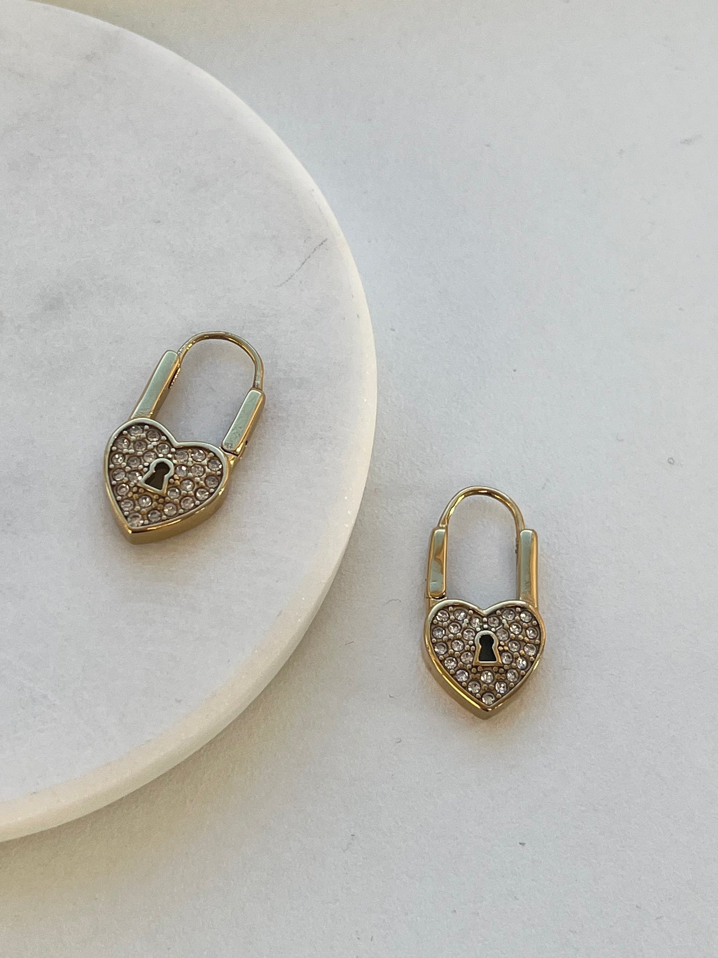 Hjerte-lås Øreringe