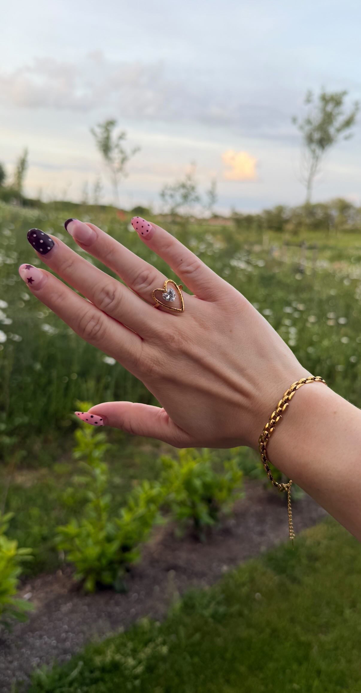 Ellie Hjerte Ring (justerbar)