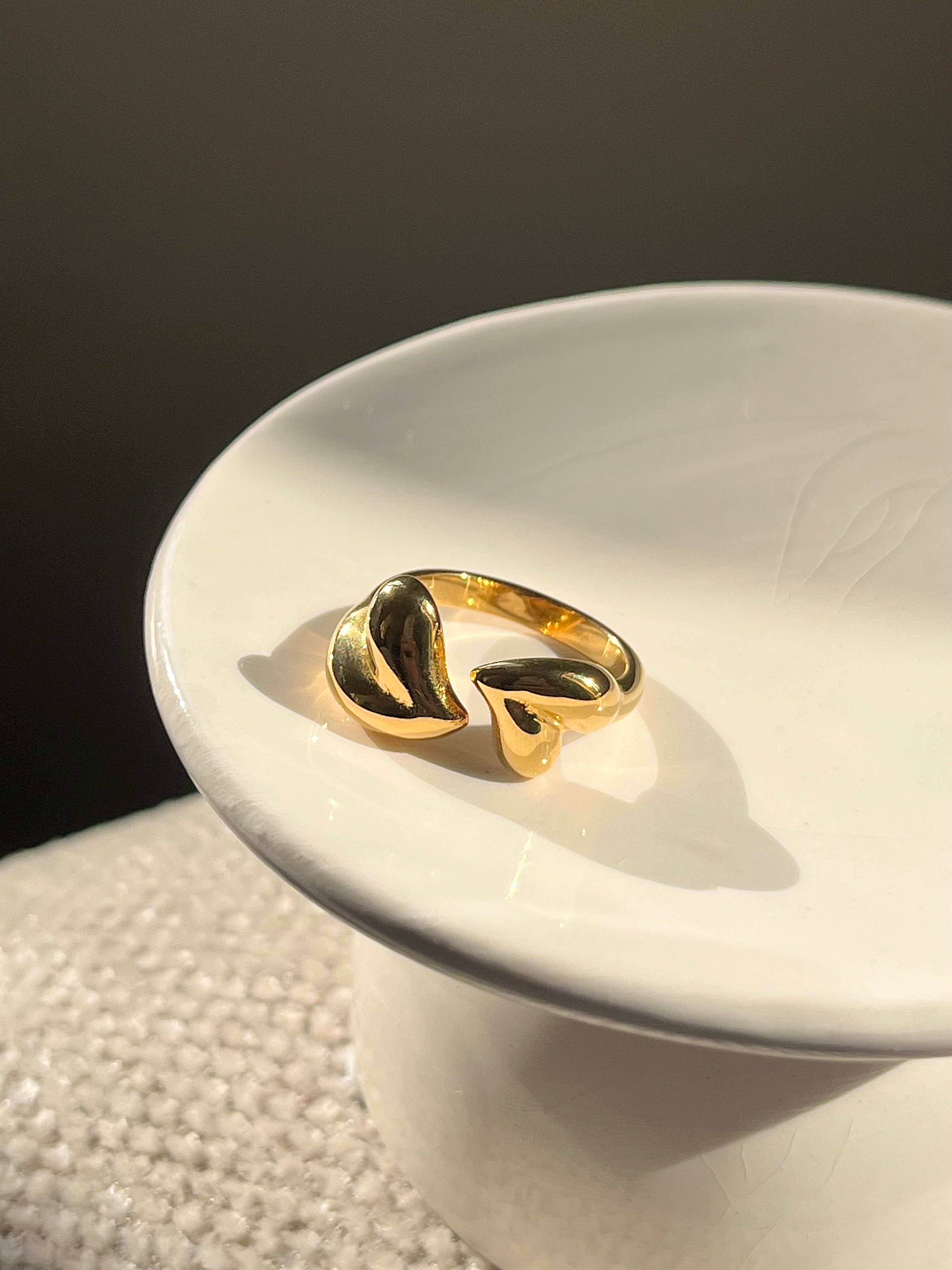 Bold Hjerte Ring (justerbar)