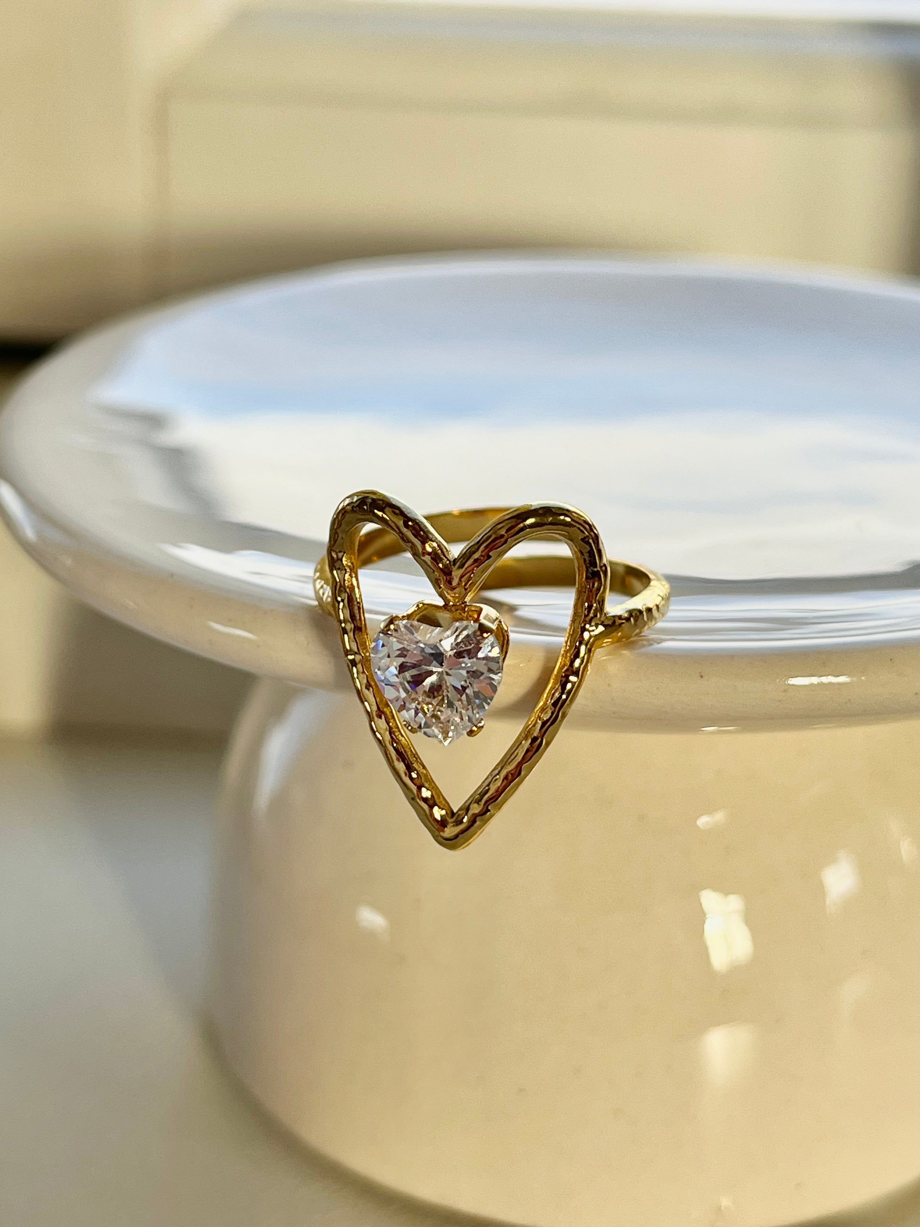 Ellie Hjerte Ring (justerbar)