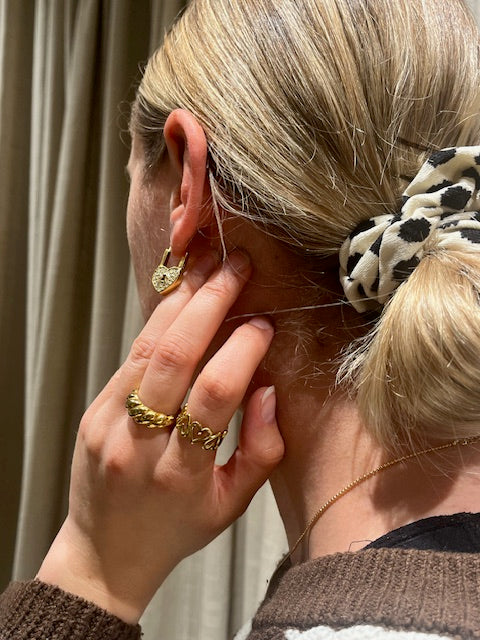 Hjerte-lås Øreringe