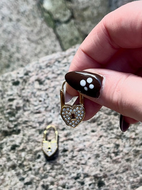 Hjerte-lås Øreringe